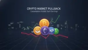 Le Dogecoin et l&rsquo;Ether mènent le repli des cryptomonnaies dans le sillage des résultats technologiques