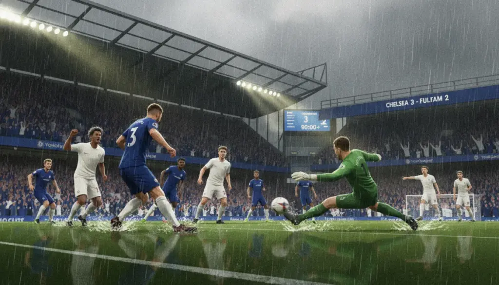 chelsea bat fulham 3 2 dans un derby de l ouest de